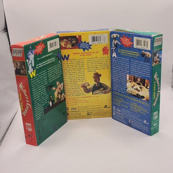 Wallace & Gromit Gift Set (VHS, 1996, 3-Tape Set) BBC VIDEO - Picture 2 of 5